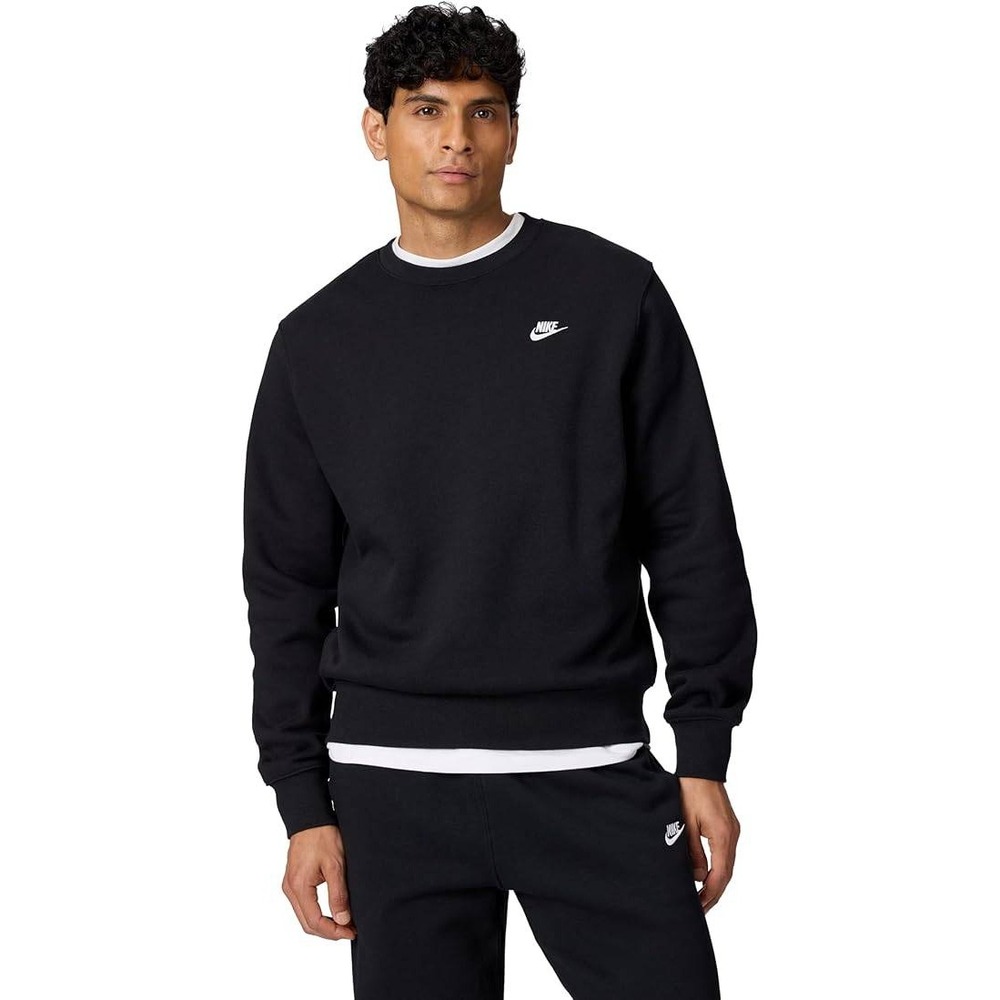Nike Sportswear Club Fleece Crewneck Sweatshirt Mens XXL Black BV2662-010